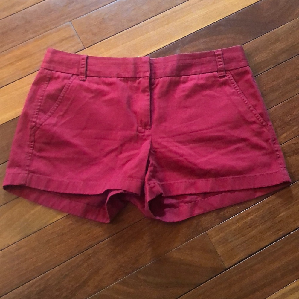 Red Jcrew chino shorts